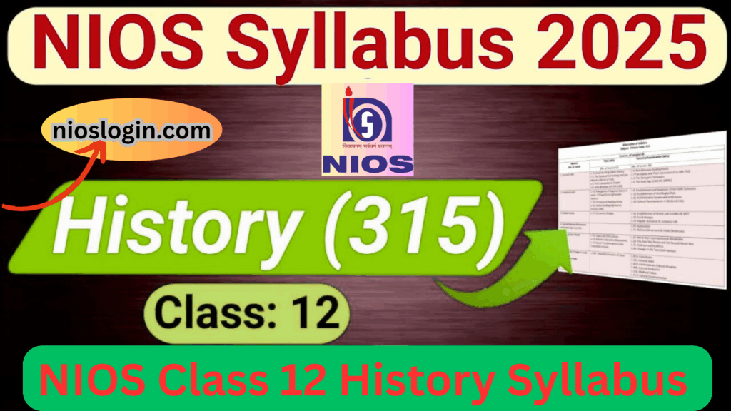 NIOS Class 12 History Syllabus – A Complete Guide (2025)