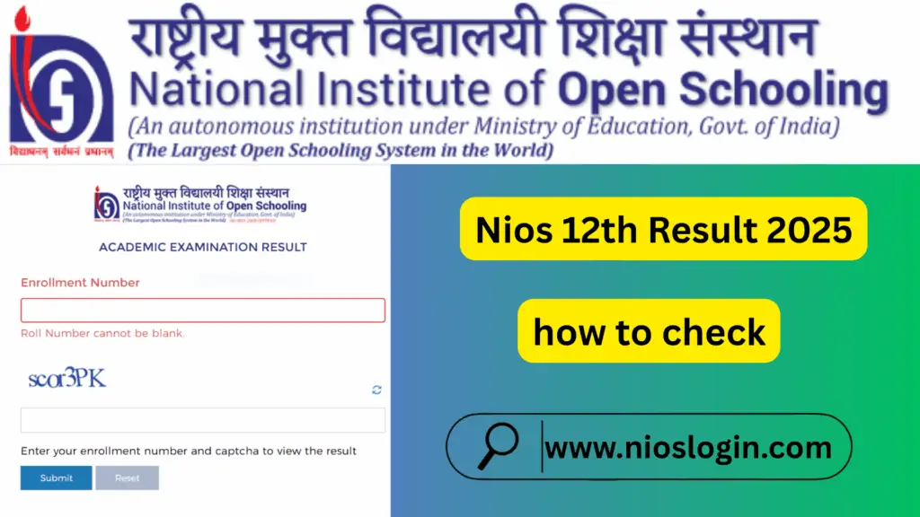 Nios 12th Result 2025