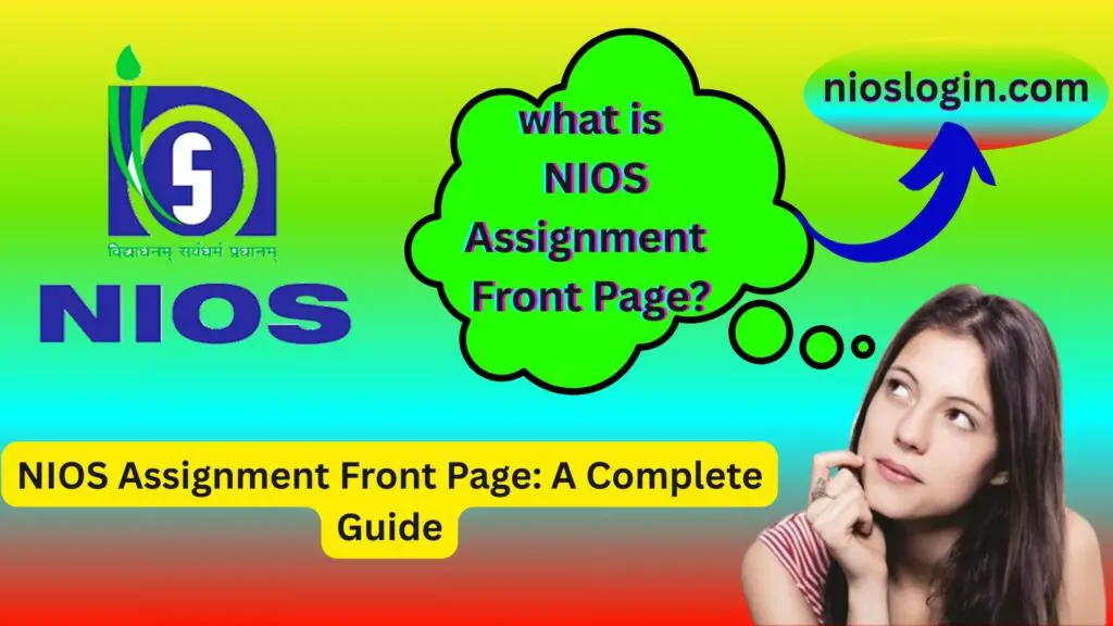 NIOS Assignment Front Page: A Complete Guide